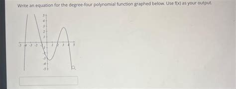 Solved Write An Equation For The Degree Four Polynomial Chegg