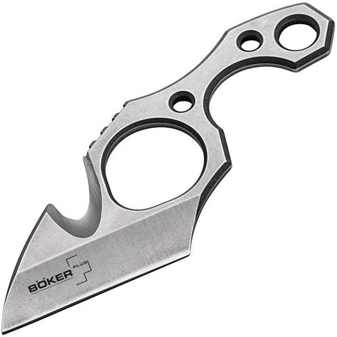 Boker 02bo044 Rescue Kiridashi Stonewash Fixed Blade Knife Ring Handles