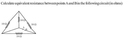 Solved Calculate The Equivalent Resistance Between The Points A And B