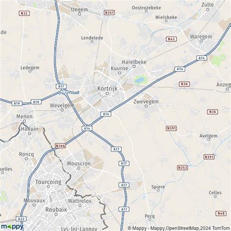 Plattegrond Kortrijk Kaart Van Kortrijk 8500 En Praktische Info