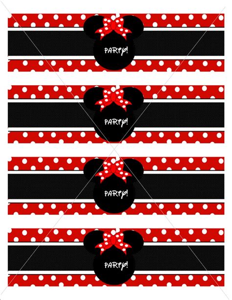 Minnie Mouse Labels