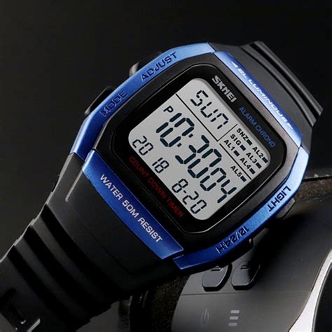 SKMEI OFFICIAL STORE Jam Tangan Pria Digital SKMEI 1278 BLUE Water