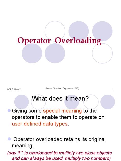 Operator Overloading Pdf Constructor Object Oriented Programming Programming