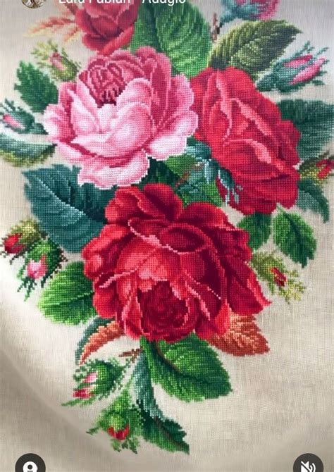 Pin by Pınar Sağlam on kanaviçe Floral cross stitch pattern Cross