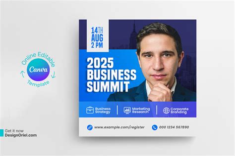 Conference Social Media Post Design Canva Template