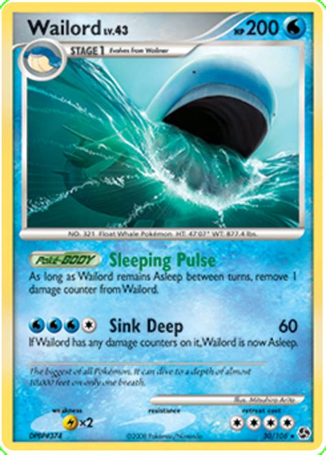 Wailord Great Encounters Pokemon Card