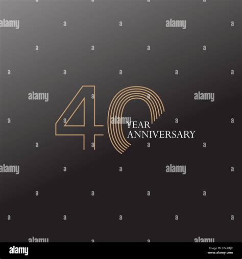 40 Year Anniversary Celebration Vector Design Template Illustration Stock Vector Image And Art Alamy