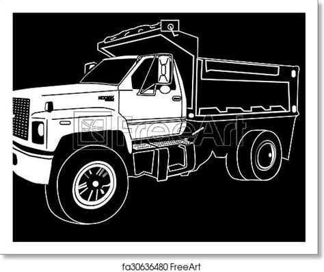 Dump Truck Silhouette Vector at Vectorified.com | Collection of Dump ...