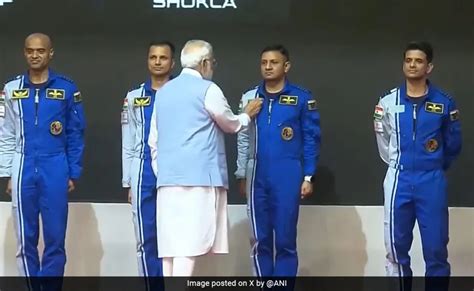 Breaking News Pm Unveils India S Stellar Team Meet The Gaganyaan