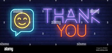 Thank You Neon Sign Stock Vector Image And Art Alamy