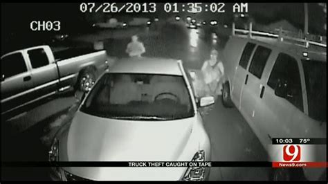 Surveillance Footage Captures Thieves Stealing Truck In Sw Okc