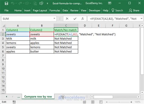 Excel Macro To Compare Columns In Two Worksheet