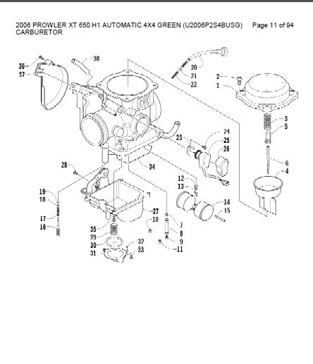 Arctic Cat H Carburetor Parts Diagram Reviewmotors Co