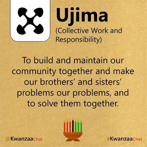 Day 3 of Kwanzaa is Ujima. Ujima means Collective Work and ...