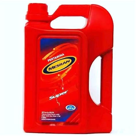 Oli Pertamina Mesran Super 20w 50 Galon 4 Liter 100 Asli Lazada