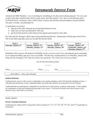 Fillable Online Grinch Mtbaker Wednet Intramurals Interest Form