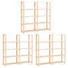 Pack 3 Uds Estanteria Librería Industrial Estante 5 Niveles Madera