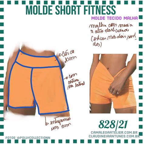 Molde Short Fitness Camaleoa Atelier De Costura