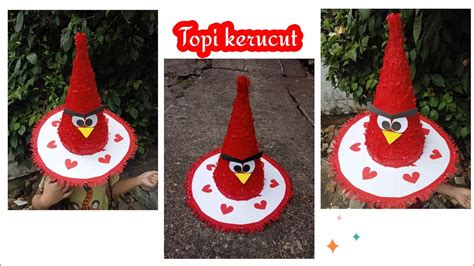 Membuat Topi Kerucut Dari Kertas Karton How To Make Paper Cone Hat