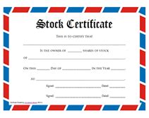 Free Printable Stock Certificates