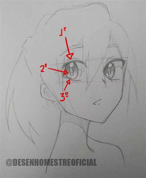 Desenhando Olhos De Anime Passo A Passo [iniciante] Desenho Mestre