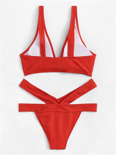 Plain Bikini Set Shein Sheinside Bikinis Plain Bikini Bikini Set Hot