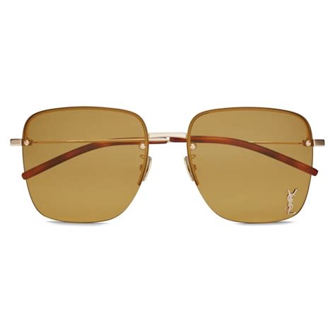 Yves Saint Laurent Monogram Sl 312 M Sunglasses Gold Sunglasses Saint Laurent Eyewear