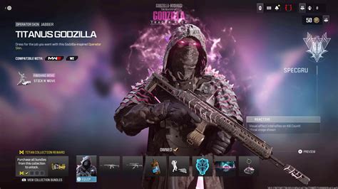 Mw Tracer Pack Godzilla Jabber Operator Skin Bundle Hard Unlocked Ps