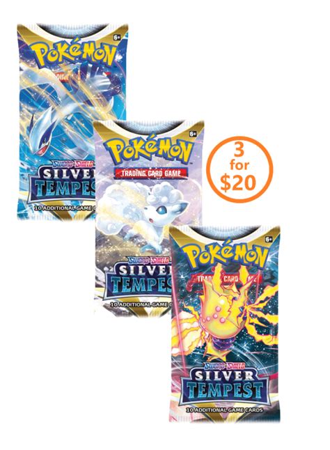 Pokemon Silver Tempest Booster Pack 3 For 20 Sale Appleby Games