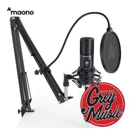 Microfono Maono Kit Usb Au Pm421 Condensador Cardioide Negro Grey Music