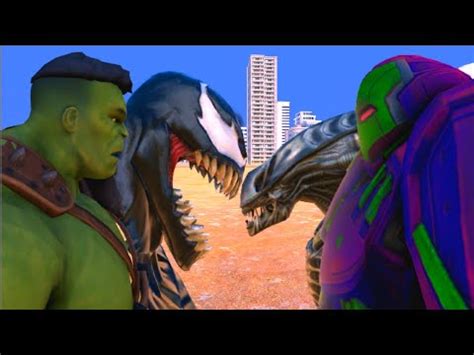 Hulk Venom Vs Alien Hulkbuster Epic Fight Youtube