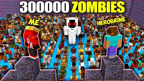 Me And Herobrine Vs Zombie Apocalypse In Minecraft Part 2 Youtube