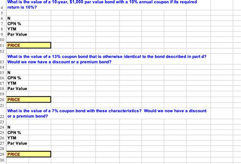 Solved What Is The Value Of A 10 Year 1000 Par Value Bond