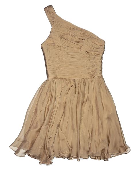 H By Halston 100 Silk Solid Tan Cocktail Dress Size 2 77 Off Thredup