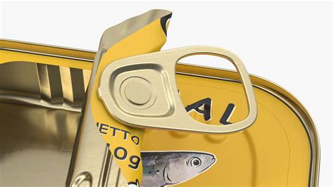 Half Open Empty Rectangular Sardine Tin Can 3d Model 29 3ds Blend