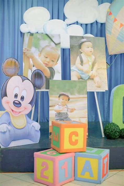 Mickey Mouse Hot Air Balloon Birthday Party Kara S Party Ideas Mickey Mouse Birthday Mickey