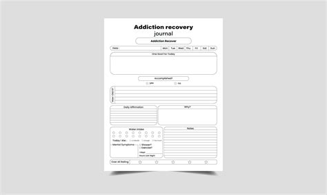 Addiction Recovery Journal Kdp Interior Vector Art At Vecteezy