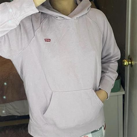 Levis Hoodie •lavender Depop