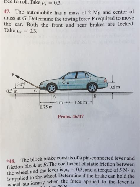 Solved The Automobile Has A Mass Of Mg And Center O Mass Chegg