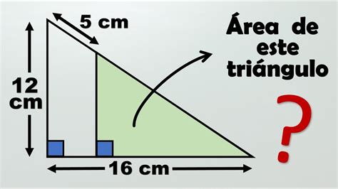 HALLAR EL ÁREA DEL TRIÁNGULO RECTÁNGULO SOMBREADO Geometria Básica