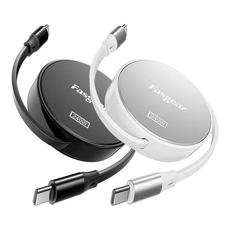 Fasgear W Usb C To Usb C Cable Ft Retractable A Fast Charging