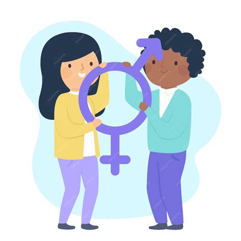 Identidade De Gênero Mulher - Conceito de identidade de gênero design plano com homem e mulher ...