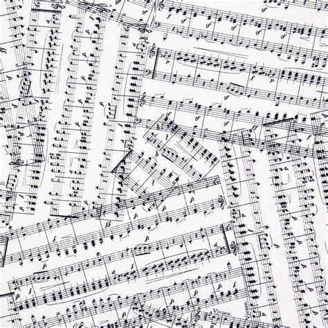 Sheet Music Fragments Collage Fabric By Michael Miller Modes4u
