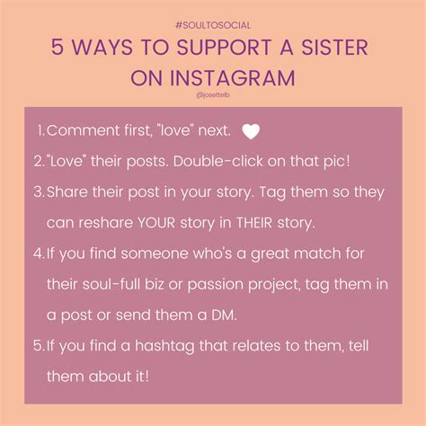 5 Ways to Support Your Sister on Instagram — Josette LeBlanc: Energy ...