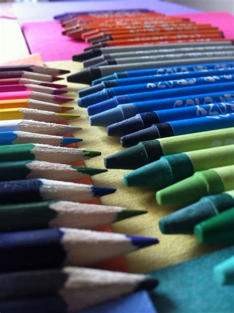 word usage - in a casual conversation, can "crayons & colored pencils ...