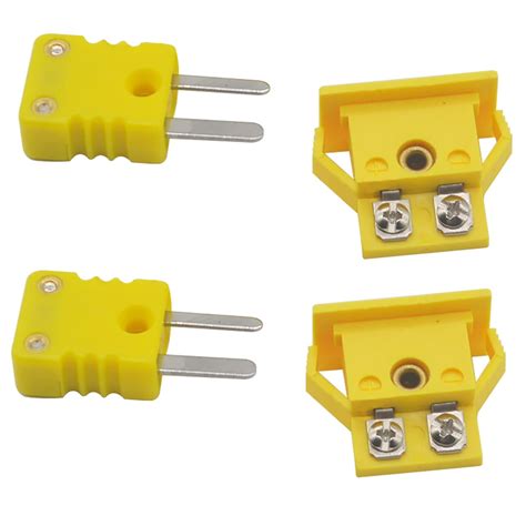 K Type Thermocouple Wire Connector 2 Pair K Type Male Female Thermocouple Plug Adapter Miniature