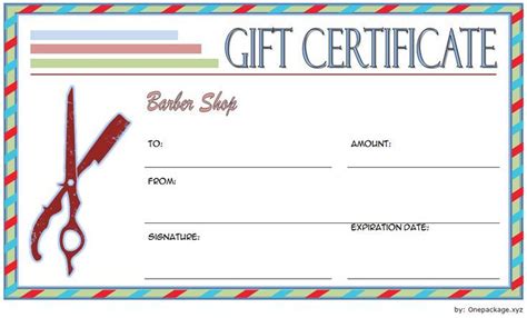 An Amazing Barber Gift Voucher Template Free Printable The Nd Barber