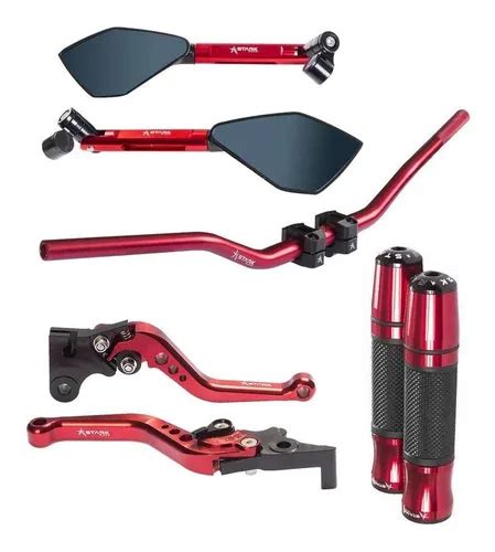 Kit Guidão Naked Manete Manopla Retrovisor Tm2 Mt07 Mt09 Xj6 Frete grátis