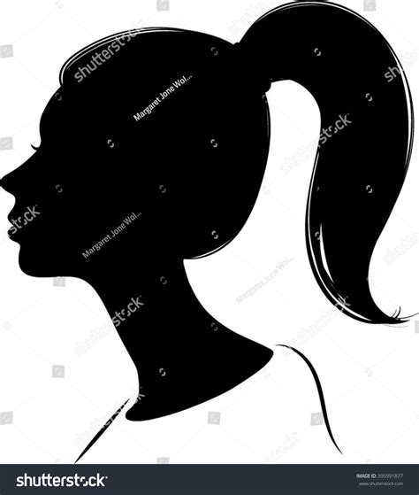 Woman Profile Silhouette Vector Illustration Stock Vector (Royalty Free ...