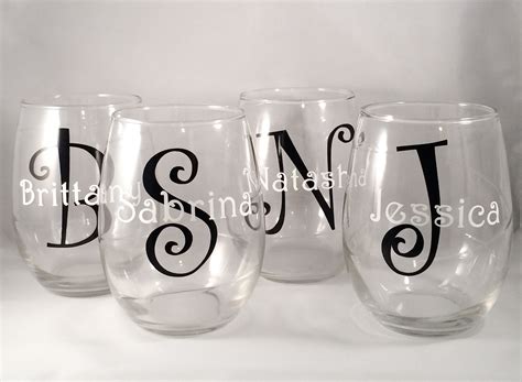 Personalized Stemless Wine Glasses Personalized gifts